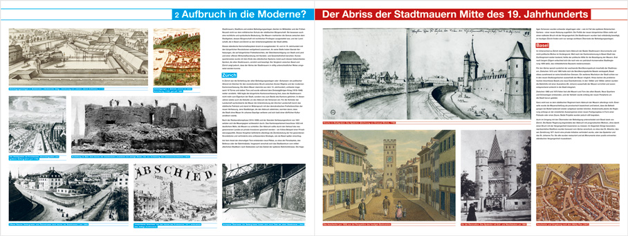 Ausdruck Poster/Tafel: Ausstellung von Archivbildern aus Zürich und Basel.