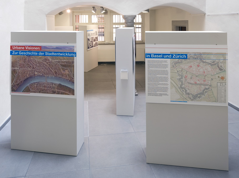 Urbane Visionen: Ausstellungsgestaltung für das Baugeschichtliches Archiv der Stadt Zürich.