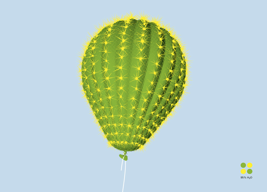 Modified Graphic Icons: Kaktus und Ballon.